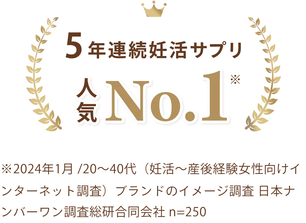 5年連続妊活サプリ人気No.1